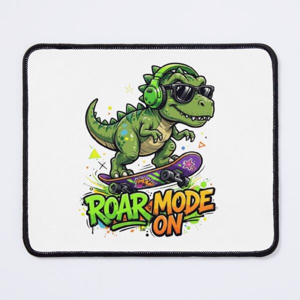 Item preview, Cool Dinosaur Skateboard Roar Mode On` designed and sold by zwnexura.