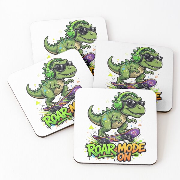 Item preview, Cool Dinosaur Skateboard Roar Mode On` designed and sold by zwnexura.