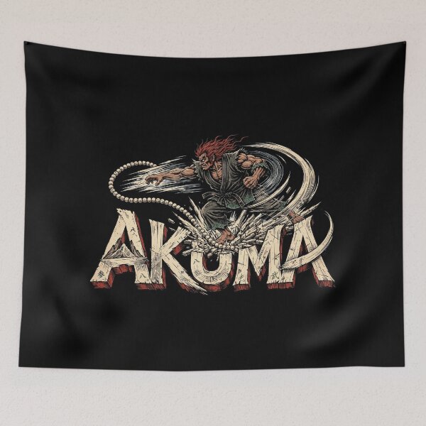 Item preview, Akuma Street Fighter Design, Akuma The Demon Artwork, Street Fighter Akuma Graphic, Akuma Fighting Game Art, Raging Demon, Shun Goku Satsu, Dark Martial Arts, Arcade Gaming Gift, Capcom Fan Art designed and sold by Typologystudios.