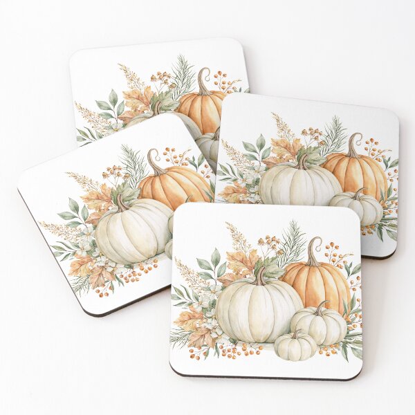 Item preview, Autumn pumpkin illustration harvest floral watercolor, rustic seasonal arrangement warm feeling designed and sold by Lucky-jl.