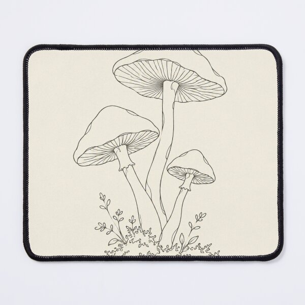 Item preview, Wild Mushroom Cluster | Minimalist Cottagecore Line Art designed and sold by Zaramodo.