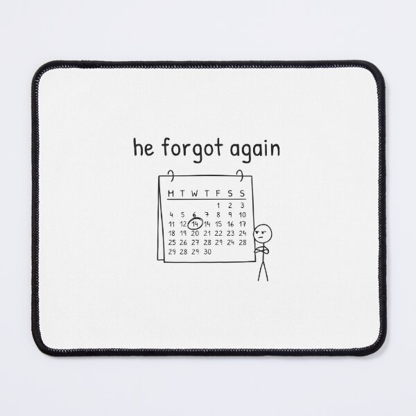 Item preview, Forgetful Person Calendar Reminder Humor Illustration designed and sold by StickerNestYou.