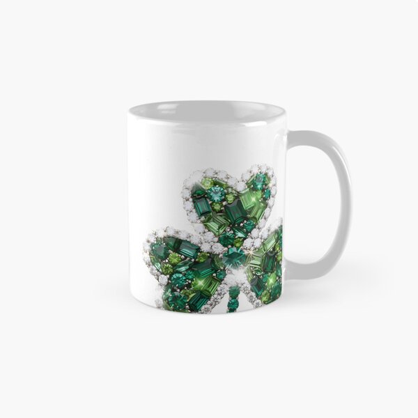 Item preview, Sparkling Rhinestone Cluster Shamrock Design for St. Patrick's Day and Irish Celebrations designed and sold by smarthand.