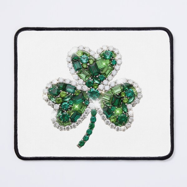 Item preview, Sparkling Rhinestone Cluster Shamrock Design for St. Patrick's Day and Irish Celebrations designed and sold by smarthand.