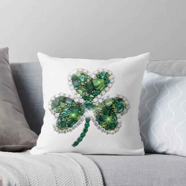 Item preview, Sparkling Rhinestone Cluster Shamrock Design for St. Patrick's Day and Irish Celebrations designed and sold by smarthand.
