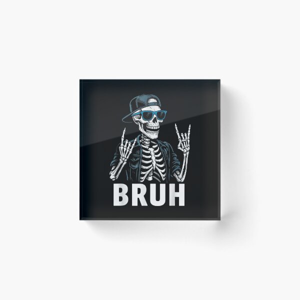 Item preview, Cool Bruh Skeleton Rock On Halloween Men Teens Boys Kids  designed and sold by River Silva.