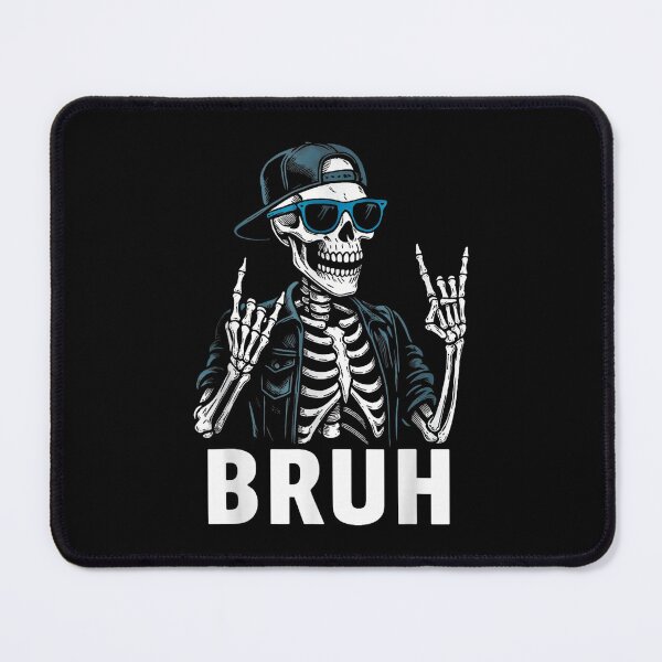 Item preview, Cool Bruh Skeleton Rock On Halloween Men Teens Boys Kids designed and sold by River Silva.