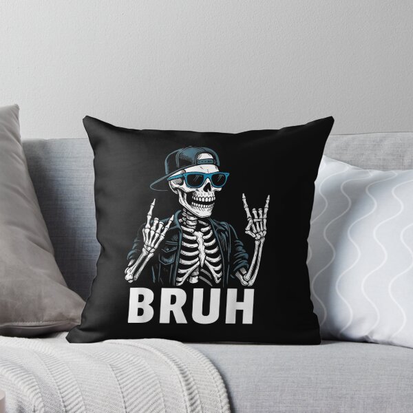 Item preview, Cool Bruh Skeleton Rock On Halloween Men Teens Boys Kids  designed and sold by River Silva.