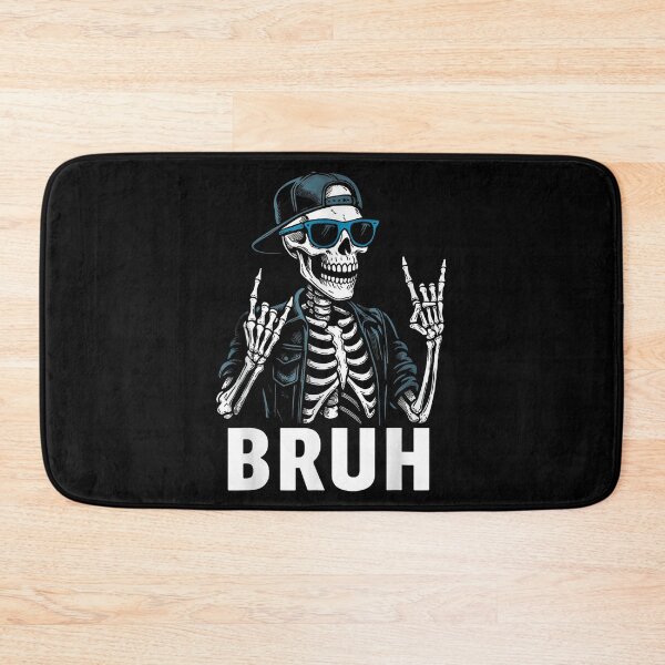 Item preview, Cool Bruh Skeleton Rock On Halloween Men Teens Boys Kids  designed and sold by River Silva.