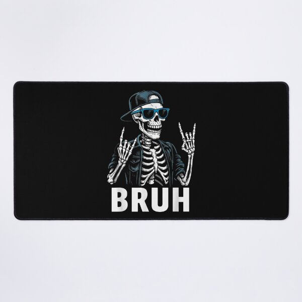 Item preview, Cool Bruh Skeleton Rock On Halloween Men Teens Boys Kids designed and sold by River Silva.
