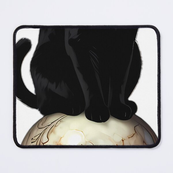 Item preview, Gothic Black Cat Carved Ivory Memento Mori Skull designed and sold by IllumeInk.