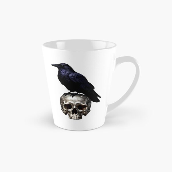 Item preview, Gothic Raven Carved Pewter Memento Mori Skull designed and sold by IllumeInk.