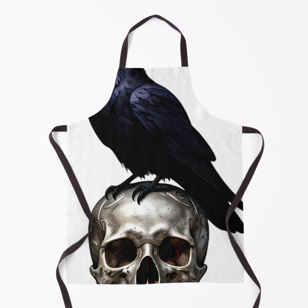 Item preview, Gothic Raven Carved Pewter Memento Mori Skull designed and sold by IllumeInk.