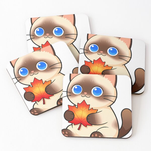 Item preview, Cute Ragdoll Cat Hugging Scarlet Autumn Maple Leaf designed and sold by pumsquare.