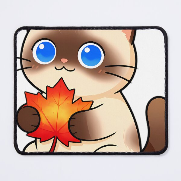 Item preview, Cute Ragdoll Cat Hugging Scarlet Autumn Maple Leaf designed and sold by pumsquare.