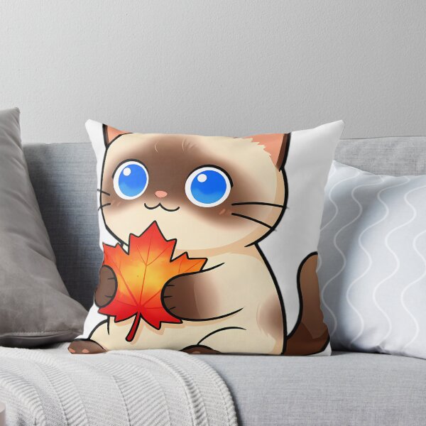 Item preview, Cute Ragdoll Cat Hugging Scarlet Autumn Maple Leaf designed and sold by pumsquare.