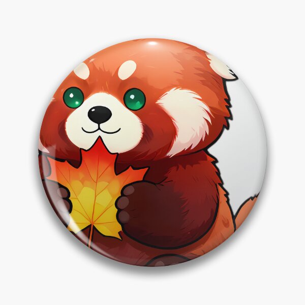 Item preview, Cute Red Panda Hugging Vibrant Copper Maple Leaf designed and sold by pumsquare.