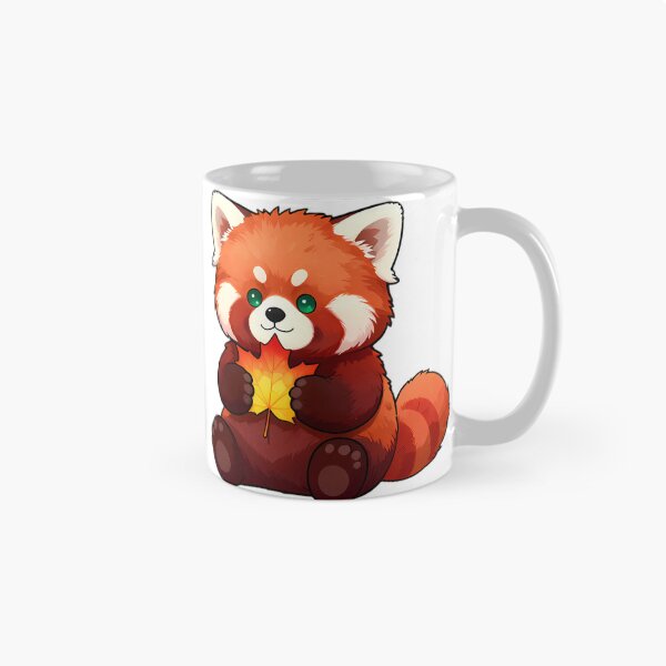 Item preview, Cute Red Panda Hugging Vibrant Copper Maple Leaf designed and sold by pumsquare.