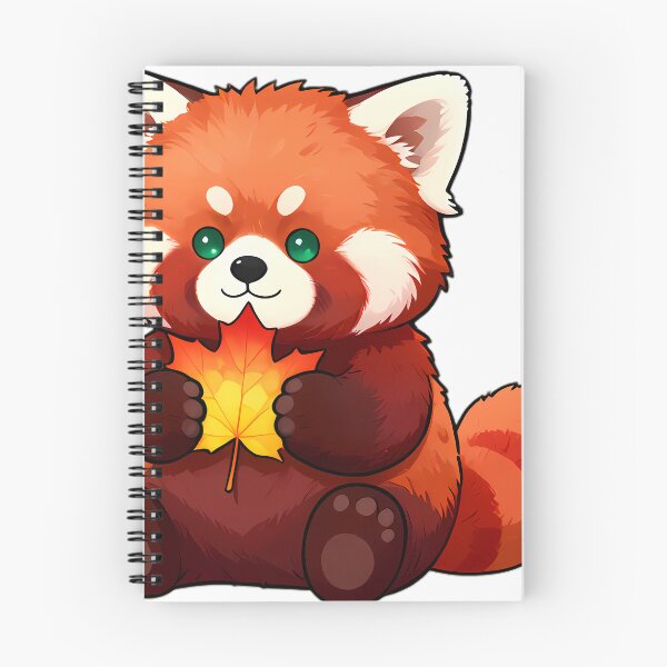 Item preview, Cute Red Panda Hugging Vibrant Copper Maple Leaf designed and sold by pumsquare.