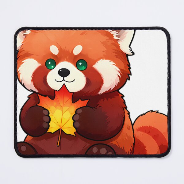 Item preview, Cute Red Panda Hugging Vibrant Copper Maple Leaf designed and sold by pumsquare.