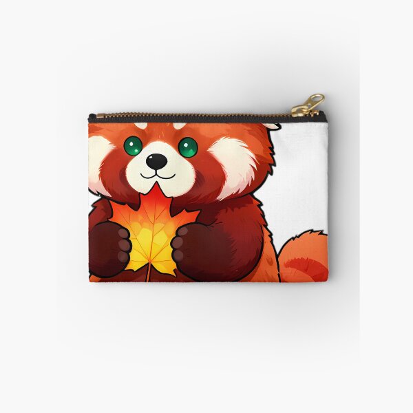 Item preview, Cute Red Panda Hugging Vibrant Copper Maple Leaf designed and sold by pumsquare.