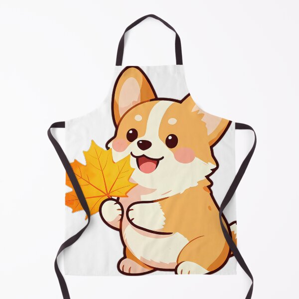 Item preview, Cute Corgi Puppy Hugging Golden Autumn Maple Leaf designed and sold by pumsquare.