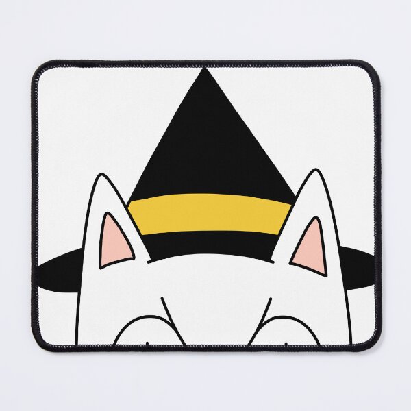 Item preview, witch cat peeking - white designed and sold by motherbrainart.