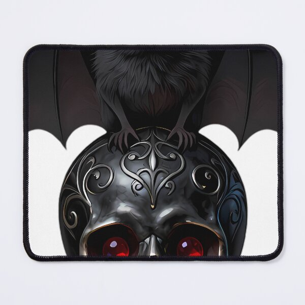 Item preview, Gothic Long Eared Bat Carved Obsidian Skull designed and sold by IllumeInk.