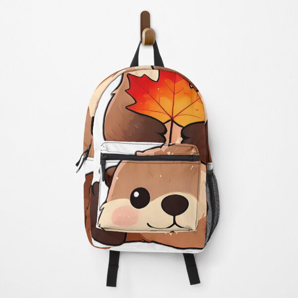 Item preview, Cute Sea Otter Hugging Crimson Autumn Leaf designed and sold by pumsquare.