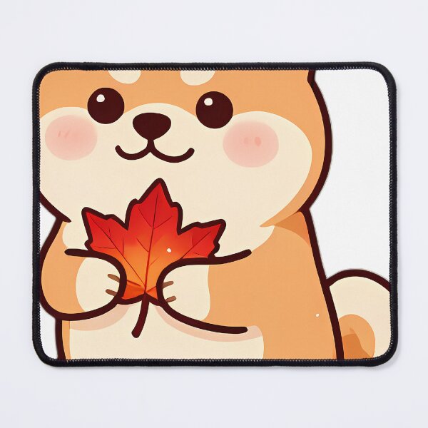 Item preview, Cute Shiba Inu Hugging Fiery Scarlet Maple Leaf designed and sold by pumsquare.