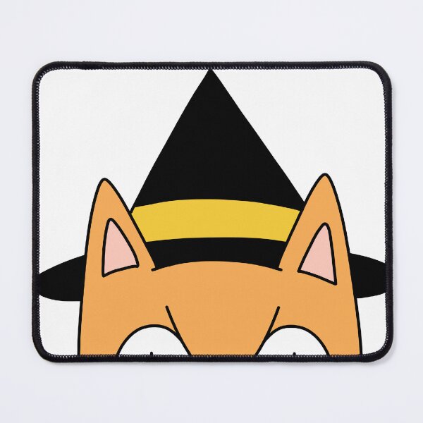 Item preview, witch cat peeking - orange designed and sold by motherbrainart.