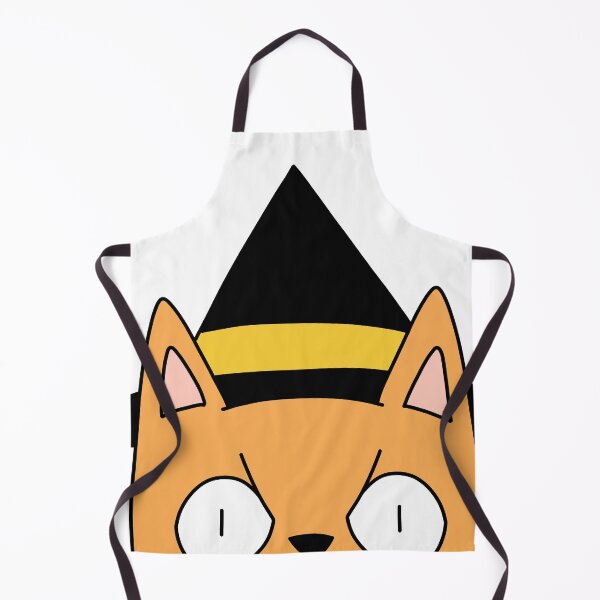 Item preview, witch cat peeking - orange designed and sold by motherbrainart.