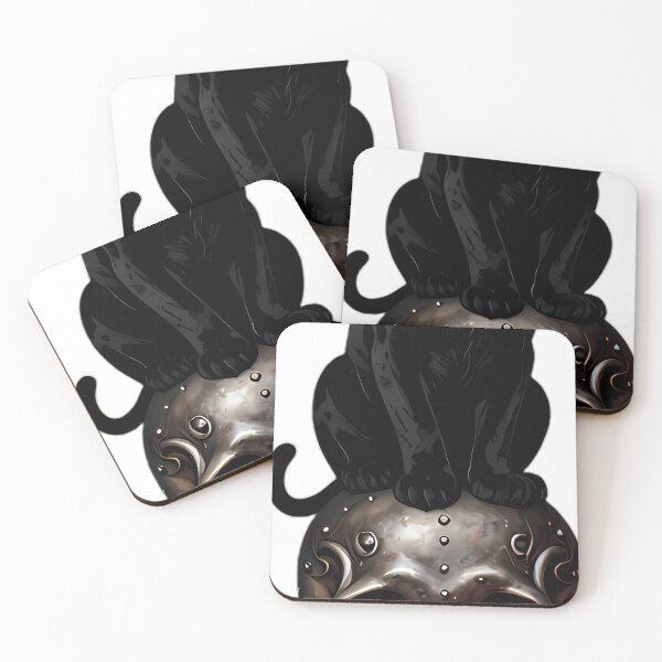 Item preview, Gothic Black Panther Carved Iron Memento Mori Skull designed and sold by IllumeInk.