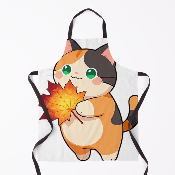 Item preview, Cute Calico Cat Hugging Golden Sunset Maple Leaf designed and sold by pumsquare.