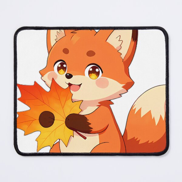 Item preview, Cute Baby Fox Hugging Blazing Orange Maple Leaf designed and sold by pumsquare.