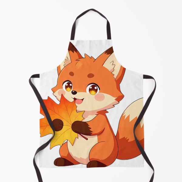 Item preview, Cute Baby Fox Hugging Blazing Orange Maple Leaf designed and sold by pumsquare.