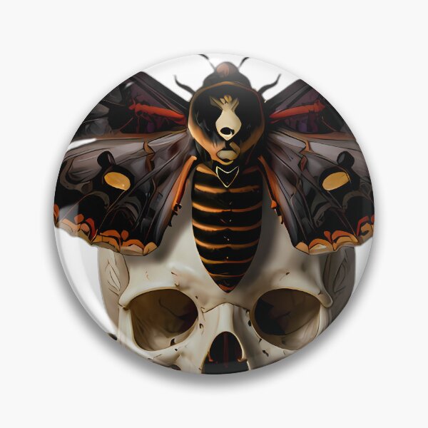 Item preview, Gothic Deaths Head Hawkmoth Carved Bone Skull designed and sold by IllumeInk.