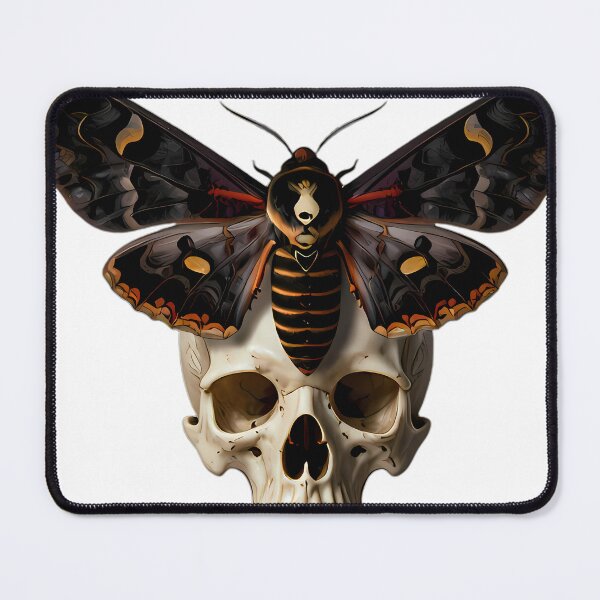 Item preview, Gothic Deaths Head Hawkmoth Carved Bone Skull designed and sold by IllumeInk.