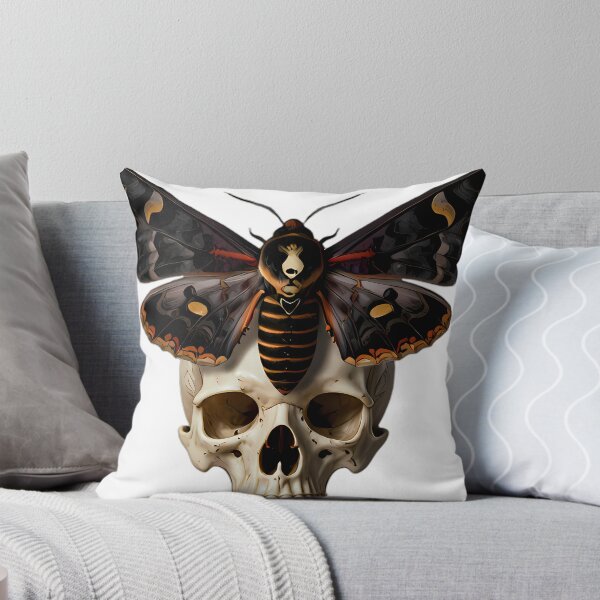 Item preview, Gothic Deaths Head Hawkmoth Carved Bone Skull designed and sold by IllumeInk.