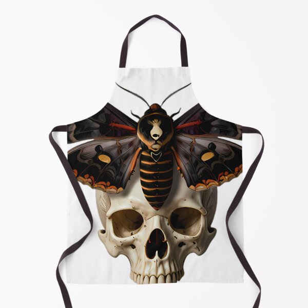 Item preview, Gothic Deaths Head Hawkmoth Carved Bone Skull designed and sold by IllumeInk.