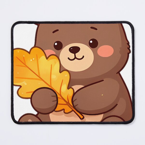 Item preview, Cute Baby Brown Bear Hugging Honey Oak Leaf designed and sold by pumsquare.