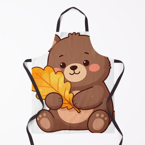 Item preview, Cute Baby Brown Bear Hugging Honey Oak Leaf designed and sold by pumsquare.