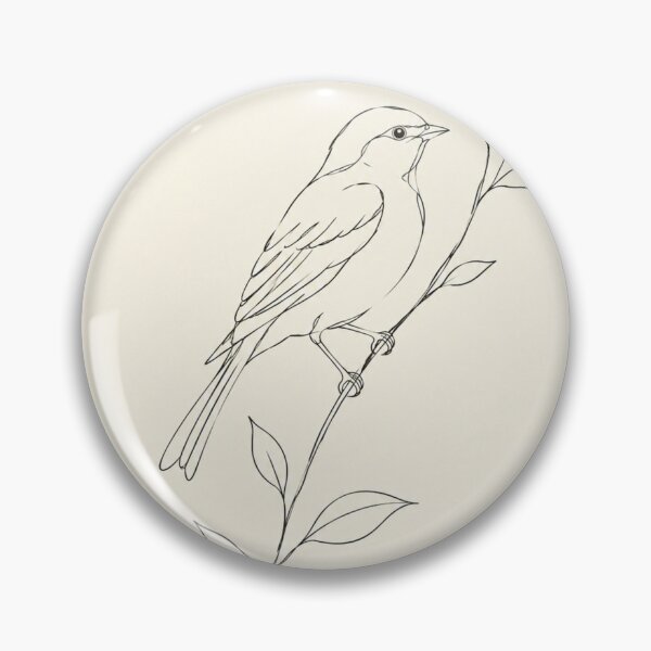 Item preview, Songbird on Branch | Minimalist Continuous Line Art Print designed and sold by Zaramodo.