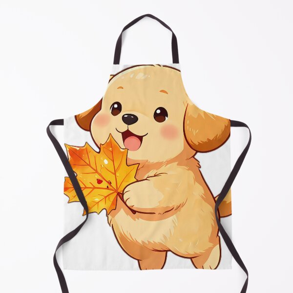 Item preview, Cute Golden Retriever Puppy Hugging Toasted Maple Leaf designed and sold by pumsquare.