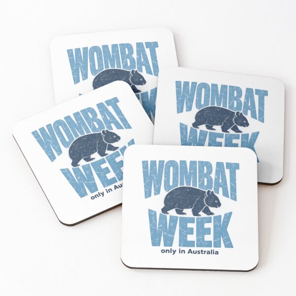 Item preview, Wombat Week Cute Australian Marsupial Retro Simple Design designed and sold by Yellowriversss.