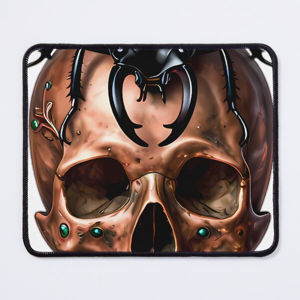 Item preview, Gothic Stag Beetle Carved Copper Memento Mori Skull designed and sold by IllumeInk.