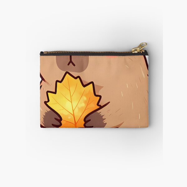 Item preview, Cute Baby Capybara Hugging Golden Chestnut Leaf designed and sold by pumsquare.