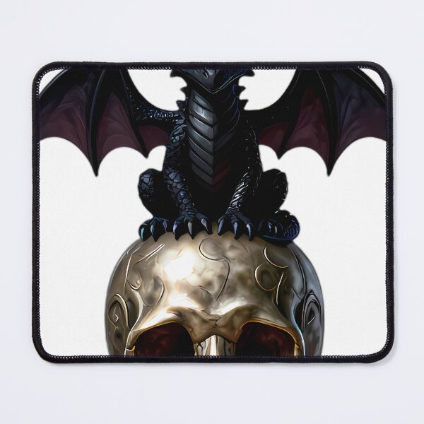 Item preview, Gothic Dragon Hatchling Carved Pewter Skull designed and sold by IllumeInk.