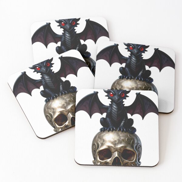 Item preview, Gothic Dragon Hatchling Carved Pewter Skull designed and sold by IllumeInk.