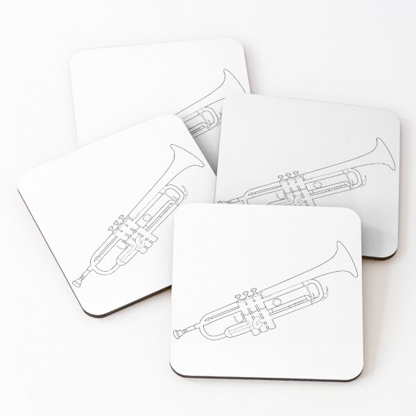 Item preview, Trumpet Outline designed and sold by thatmusiclife.